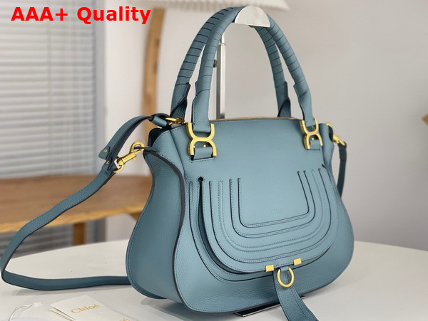 Chloe Marcie Bag in Cloudy Blue Grained Leather Replica