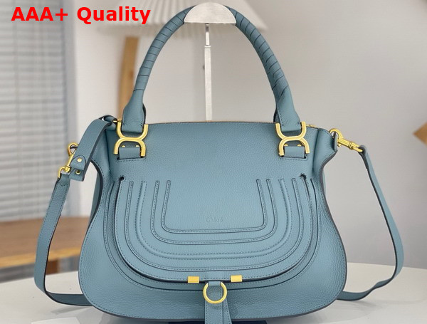 Chloe Marcie Bag in Cloudy Blue Grained Leather Replica