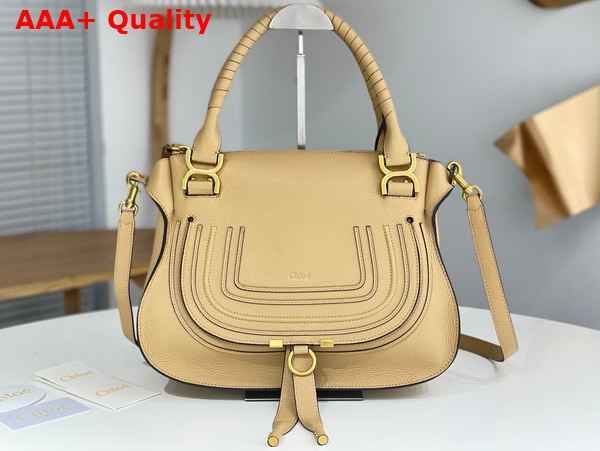 Chloe Marcie Bag in Cream Grained Leather Replica