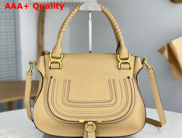 Chloe Marcie Bag in Cream Grained Leather Replica