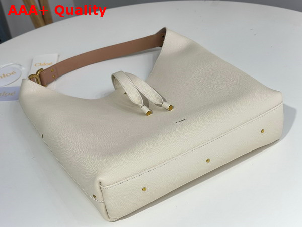 Chloe Marcie Hobo Bag in Misty Ivory Grained Calfskin Replica