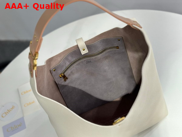 Chloe Marcie Hobo Bag in Misty Ivory Grained Calfskin Replica