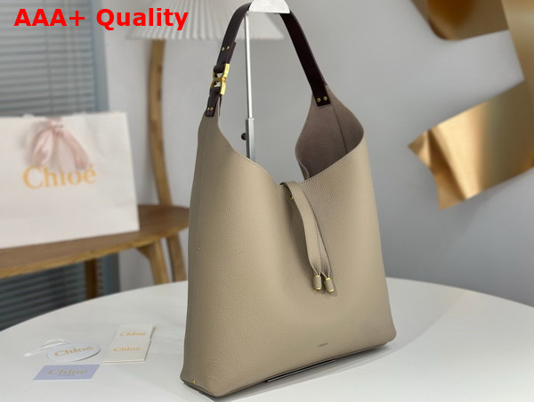 Chloe Marcie Hobo Bag in Motty Grey Grained Calfskin Replica