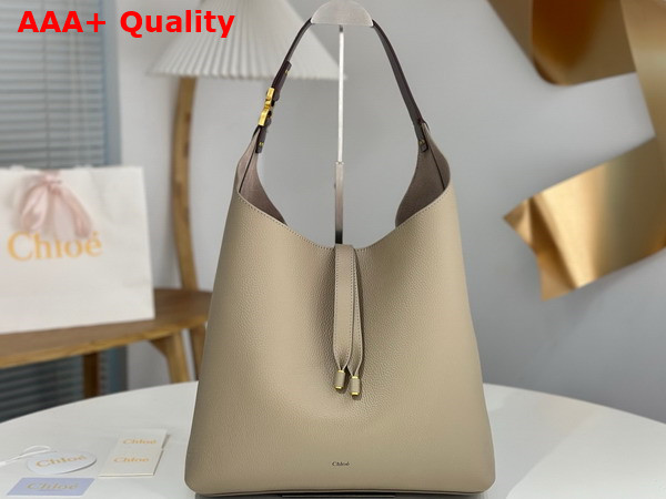 Chloe Marcie Hobo Bag in Motty Grey Grained Calfskin Replica