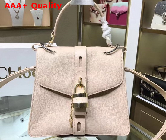 Chloe Medium Aby Day Bag in Beige Grained and Shiny Calfskin Replica