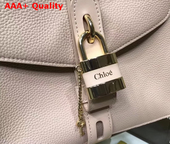 Chloe Medium Aby Day Bag in Beige Grained and Shiny Calfskin Replica