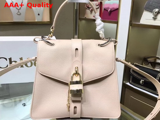 Chloe Medium Aby Day Bag in Beige Grained and Shiny Calfskin Replica