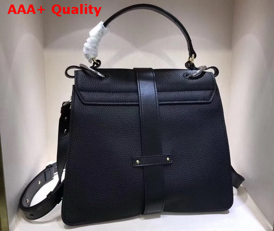 Chloe Medium Aby Day Bag in Black Grained and Shiny Calfskin Replica