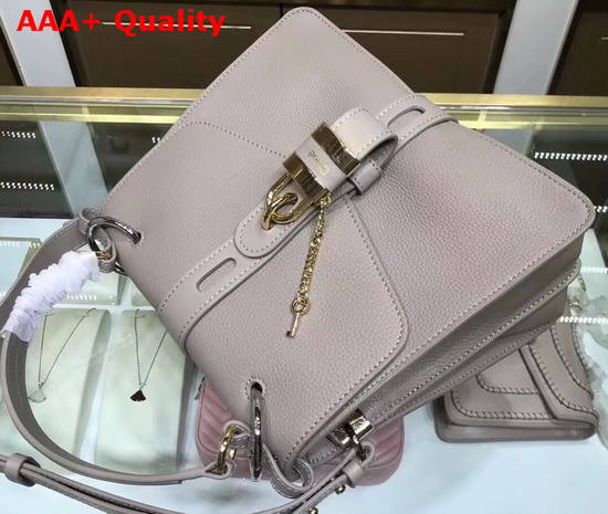 Chloe Medium Aby Day Bag in Motty Grey Grained and Shiny Calfskin Replica