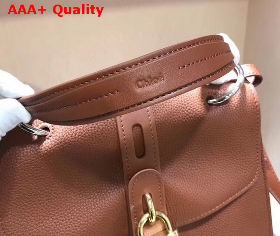 Chloe Medium Aby Day Bag in Sepia Brown Grained and Shiny Calfskin Replica