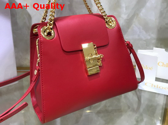 Chloe Mini Annie Shoulder Bag in Red Shiny Calfskin Replica