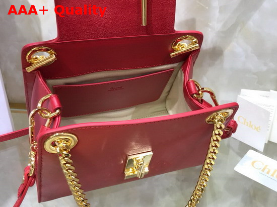 Chloe Mini Annie Shoulder Bag in Red Shiny Calfskin Replica