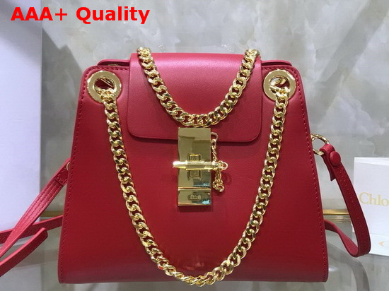 Chloe Mini Annie Shoulder Bag in Red Shiny Calfskin Replica