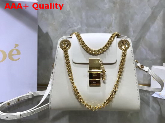 Chloe Mini Annie Shoulder Bag in White Shiny Calfskin Replica