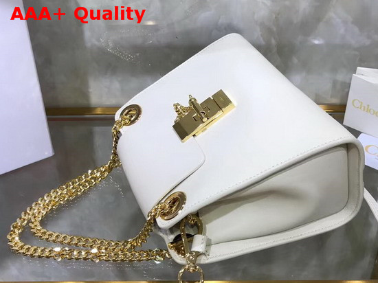 Chloe Mini Annie Shoulder Bag in White Shiny Calfskin Replica