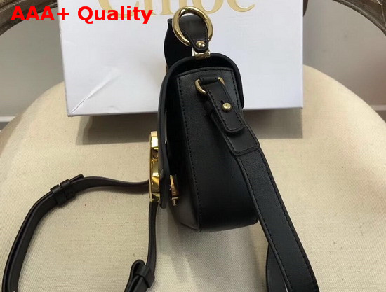 Chloe Mini Chloe C Bag in Shiny and Suede Calfskin Black Replica