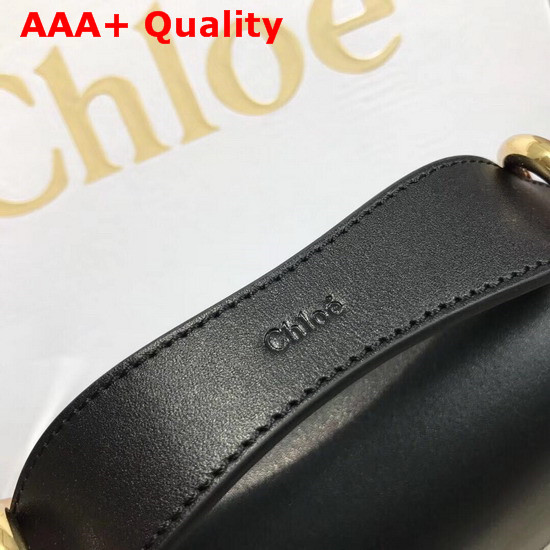 Chloe Mini Chloe C Bag in Shiny and Suede Calfskin Black Replica