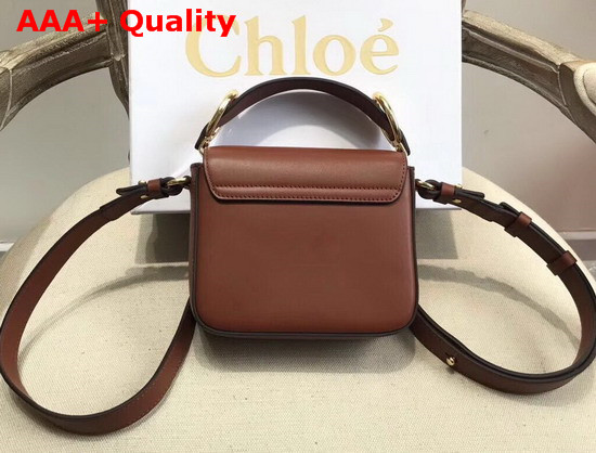 Chloe Mini Chloe C Bag in Shiny and Suede Calfskin Sepia Brown Replica