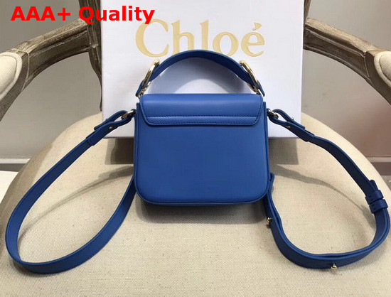 Chloe Mini Chloe C Bag in Shiny and Suede Calfskin Smoky Blue Replica