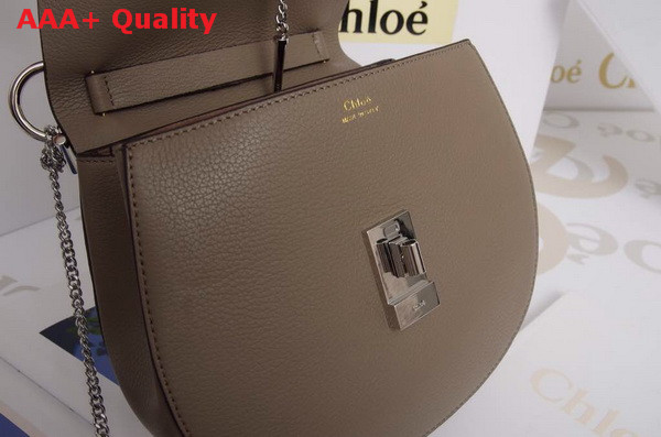 Chloe Mini Drew Bag in Grey Grained Calfskin Replica