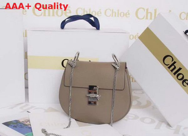 Chloe Mini Drew Bag in Grey Grained Calfskin Replica