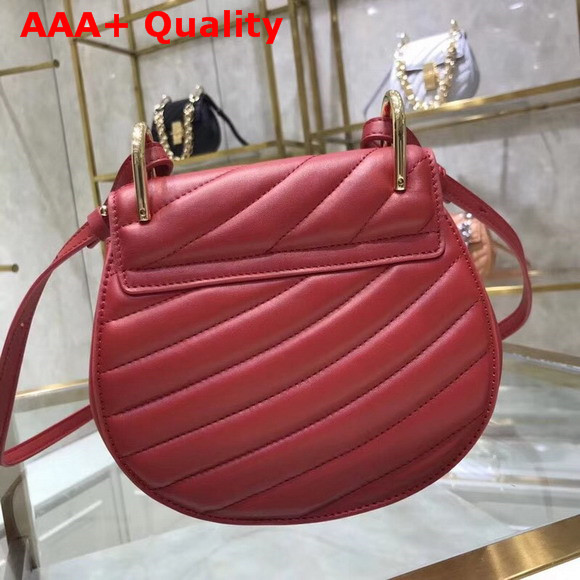 Chloe Mini Drew Bijou Bag in Red Quilted Smooth Calfskin Replica