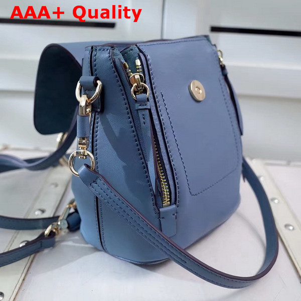 Chloe Mini Faye Backpack in Cloudy Blue Smooth and Suede Calfskin Replica