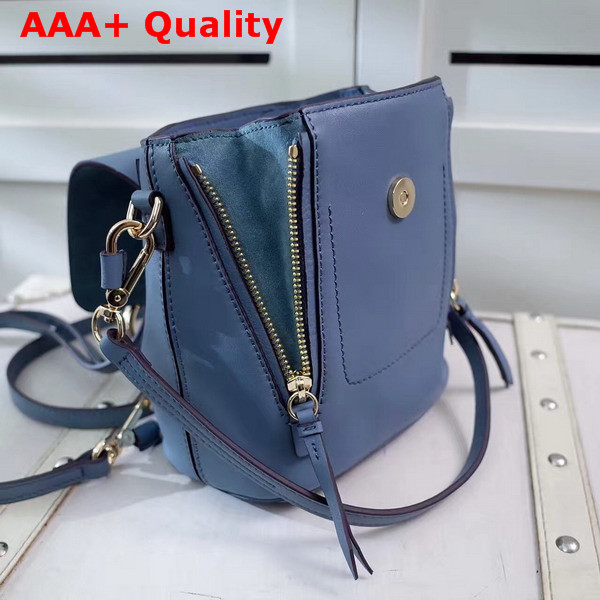 Chloe Mini Faye Backpack in Cloudy Blue Smooth and Suede Calfskin Replica