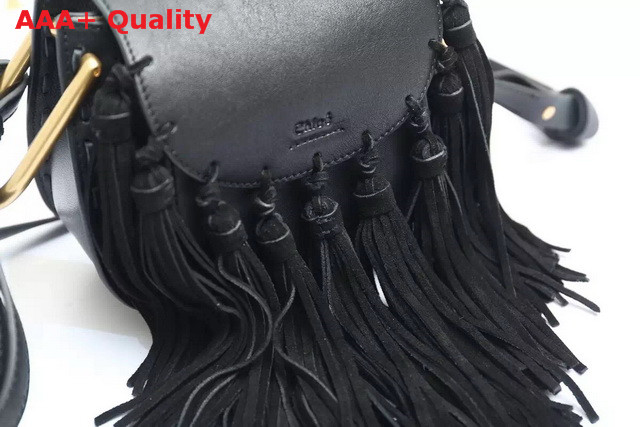 Chloe Mini Hudson Bag with Multi Tassels Black Replica