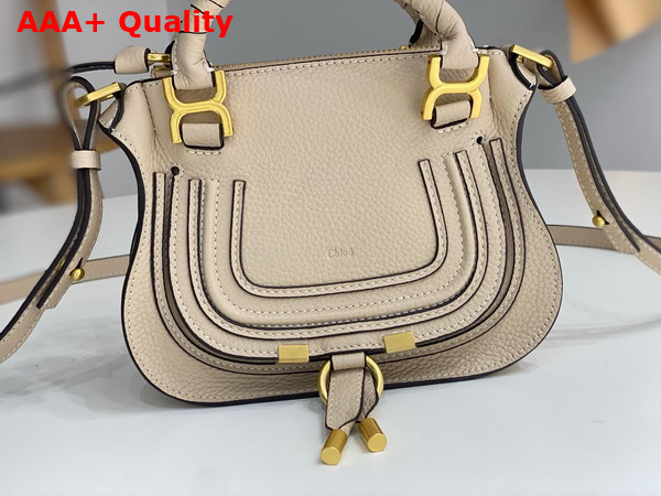 Chloe Mini Marcie Bag in Beige Grained Leather Replica