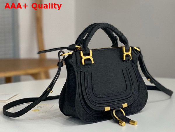 Chloe Mini Marcie Bag in Black Grained Leather Replica