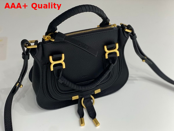 Chloe Mini Marcie Bag in Black Grained Leather Replica