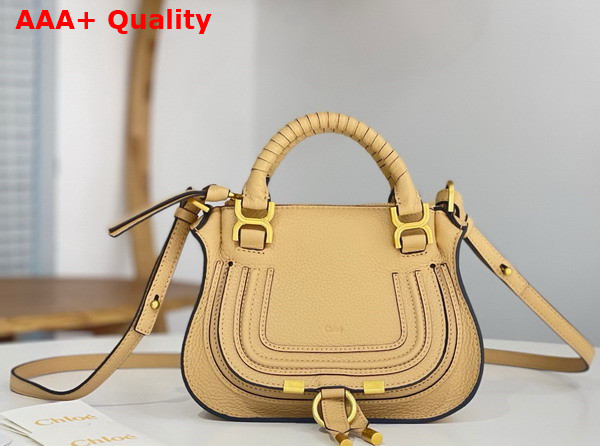 Chloe Mini Marcie Bag in Cream Grained Leather Replica