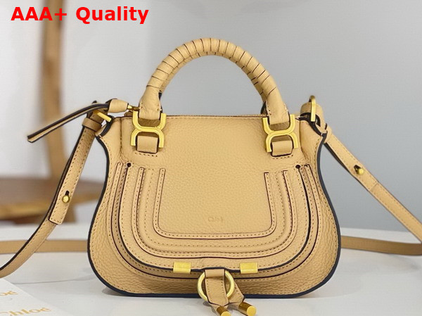 Chloe Mini Marcie Bag in Cream Grained Leather Replica