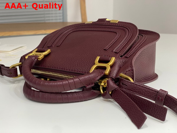 Chloe Mini Marcie Bag in Dimness Purple Grained Leather Replica