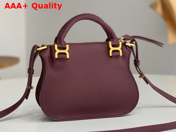 Chloe Mini Marcie Bag in Dimness Purple Grained Leather Replica