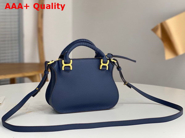 Chloe Mini Marcie Bag in Navy Grained Leather Replica