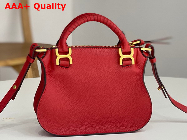 Chloe Mini Marcie Bag in Red Grained Leather Replica