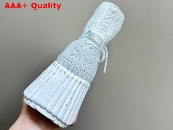 Chloe Nama Wedge Sneaker in White Lower Impact Mesh Replica