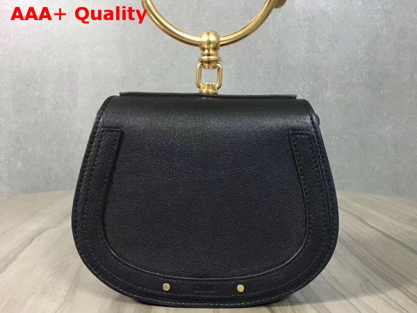 Chloe Nile Bracelet Bag in Black Smooth and Suede Calfskin Replica