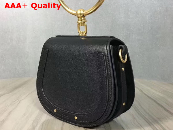 Chloe Nile Bracelet Bag in Black Smooth and Suede Calfskin Replica