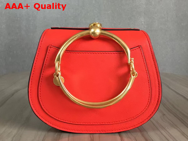 Chloe Nile Bracelet Bag in Red Smooth and Suede Calfskin Replica