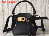 Chloe Owen Small Bucket Bag Black Smooth and Suede Calfskin Replica