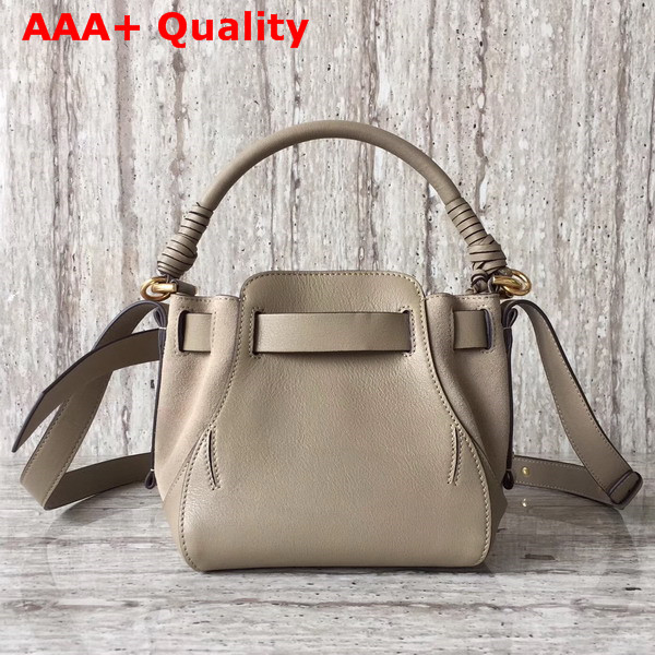 Chloe Owen Small Bucket Bag Motty Grey Smooth and Suede Calfskin Replica