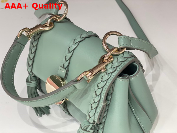 Chloe Penelope Mini Soft Shoulder Bag in Bay Green Nappa Lambskin with Leather Braids Replica