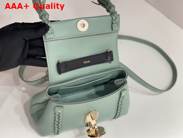 Chloe Penelope Mini Soft Shoulder Bag in Bay Green Nappa Lambskin with Leather Braids Replica