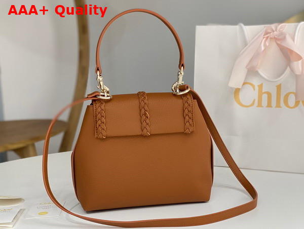 Chloe Penelope Small Soft Shoulder Bag in Caramel Grained Calfskin with Leather Braids Replica