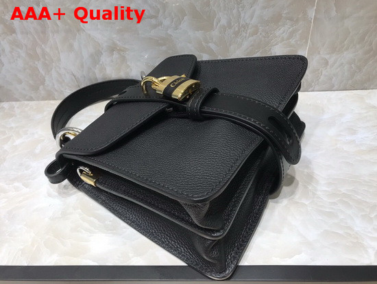 Chloe Small Aby Day Bag Grained and Shiny Calfskin Black Replica