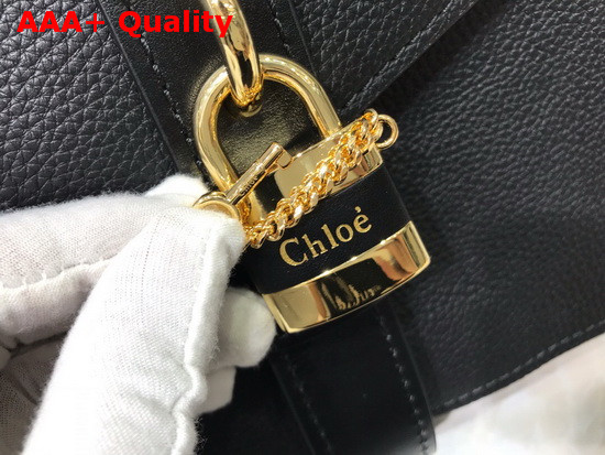 Chloe Small Aby Day Bag Grained and Shiny Calfskin Black Replica