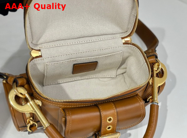 Chloe Small Camera Bag in Clay Brown Shiny Leather Replica